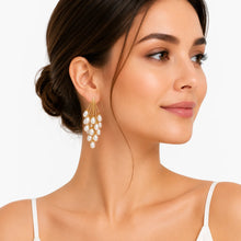 Ivory Cascade Pearl Drop Earrings