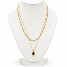 Radiant Black Stone Necklace