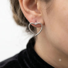 Ethereal Silver Heart Earrings