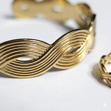 Twisted Wave Cuff and Ring Set