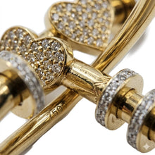 Sparkling Heart Charm Bangle