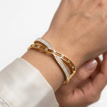 Elegant Infinity Pave Bangle