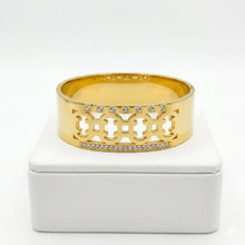 Geometric Openwork Bangle with Pave Accents