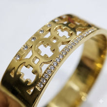 Geometric Openwork Bangle with Pave Accents