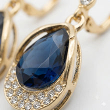 Royal Sapphire Teardrop Dangle Earrings