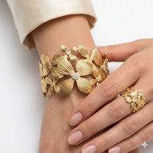 Floral Cutout Cuff and Ring Set