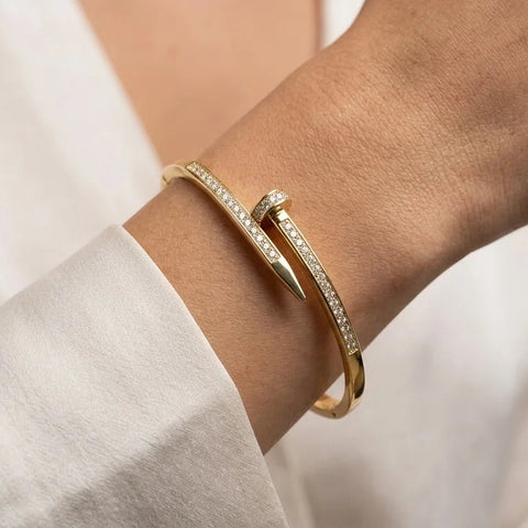 Sleek Nail-Inspired Bangle