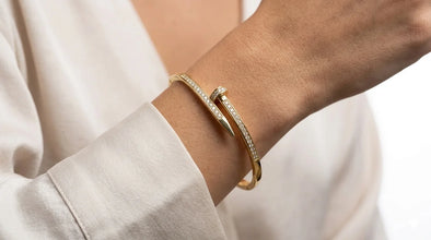 Sleek Nail-Inspired Bangle