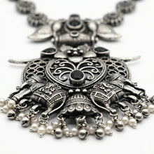 Ornate Elephant Motif Statement Necklace