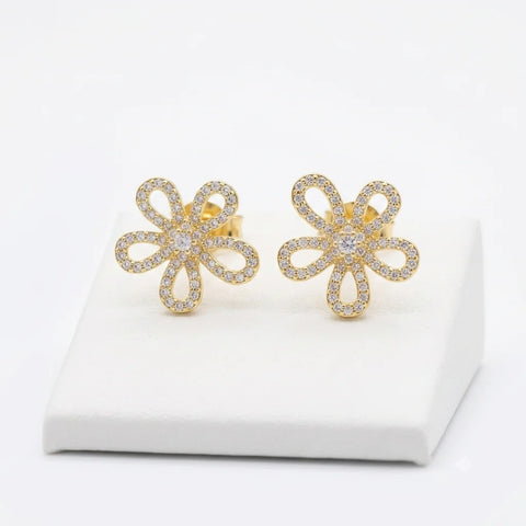 Golden Flower Earring