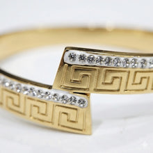Geometric Patterned Open Cuff Bracelet