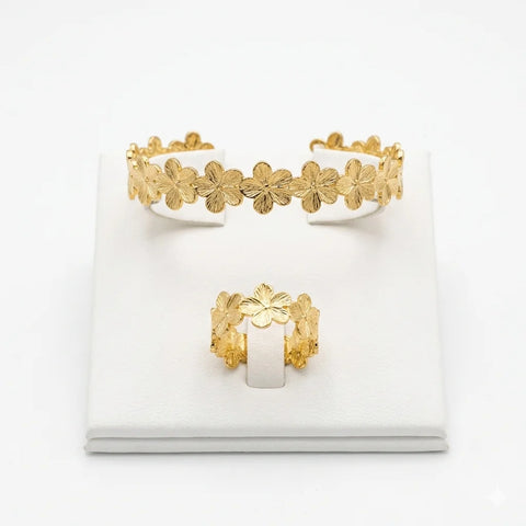 Floral Meadow Cuff and Ring Set