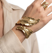 Organic Leaf Cuff and Ring Set