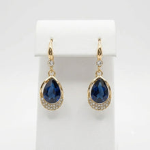 Royal Sapphire Teardrop Dangle Earrings