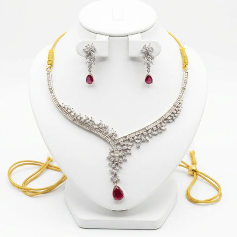 Elegant Vine Drop Necklace Set