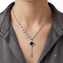 Noir Clover Crystal Necklace