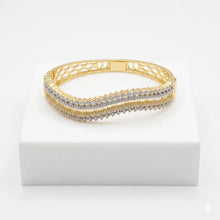 Elegant Wavy Pave Bracelet