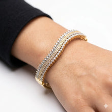 Elegant Wavy Pave Bracelet
