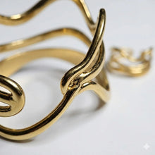 Fluid Wave Cuff & Ring Set