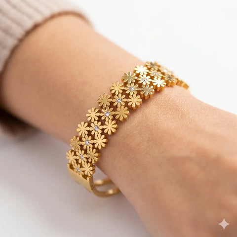 Floral Blossom Link Bracelet