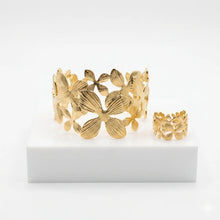 Floral Cutout Cuff and Ring Set