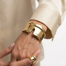 Modern Sculpted Cuff and Ring Set