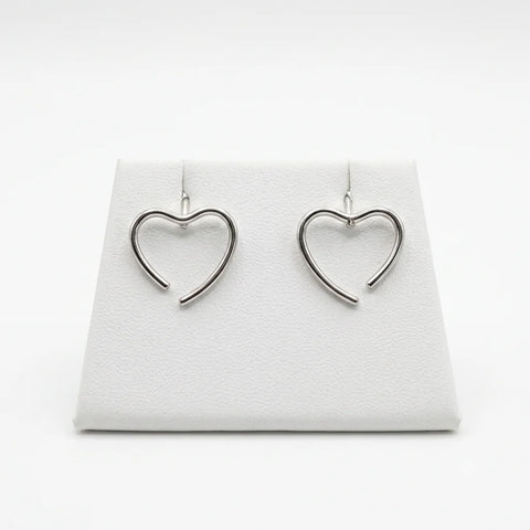 Ethereal Silver Heart Earrings