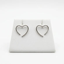 Ethereal Silver Heart Earrings