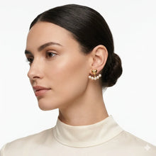 Gold Heart Shape Stud Earring with Pearls