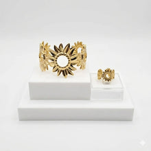 Sunflower Blossom Cuff & Ring Set