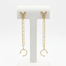 Pearl Cascade Butterfly Earrings