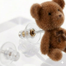 Plush Teddy Bear Stud Earrings