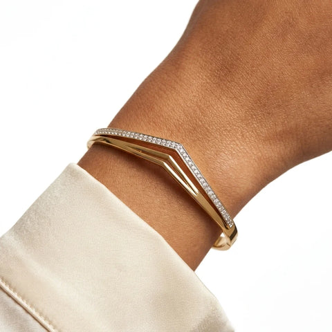 Chevron Pave Cuff Bracelet