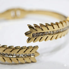 Leaf Motif Open Cuff Bracelet