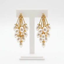 Ivory Cascade Pearl Drop Earrings