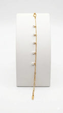 Dangling Pearl Charm Bracelet