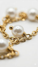 Dangling Pearl Charm Bracelet