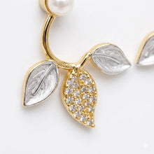 Gold Plated White Pearl Earring Set