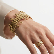 Organic Flow Statement Cuff and Ring Set