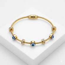 Evil Eye Charm Cable Bracelet