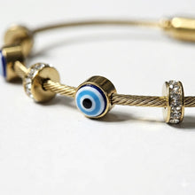 Evil Eye Charm Cable Bracelet