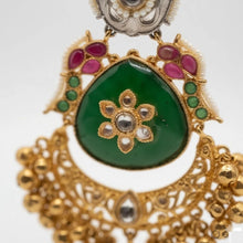 Regal Floral Teardrop Jhumka Earrings