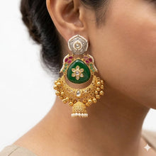 Regal Floral Teardrop Jhumka Earrings