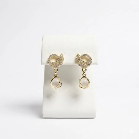 Sculpted Swirl Drop Earrings
