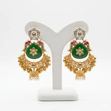 Regal Floral Teardrop Jhumka Earrings