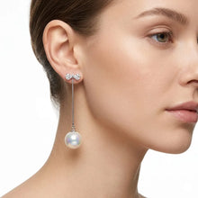 Bow and Sphere Drop Earrings