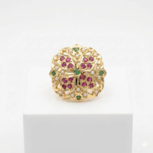 Ornate Floral Filigree Ring