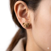 Fuzzy Bear Stud Earrings