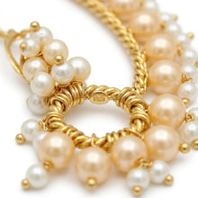 Elegant Pearl Cluster Necklace Set