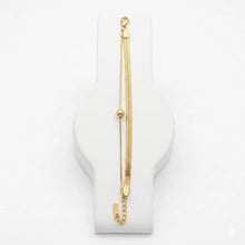 Minimalist Dual Strand Ball Bracelet